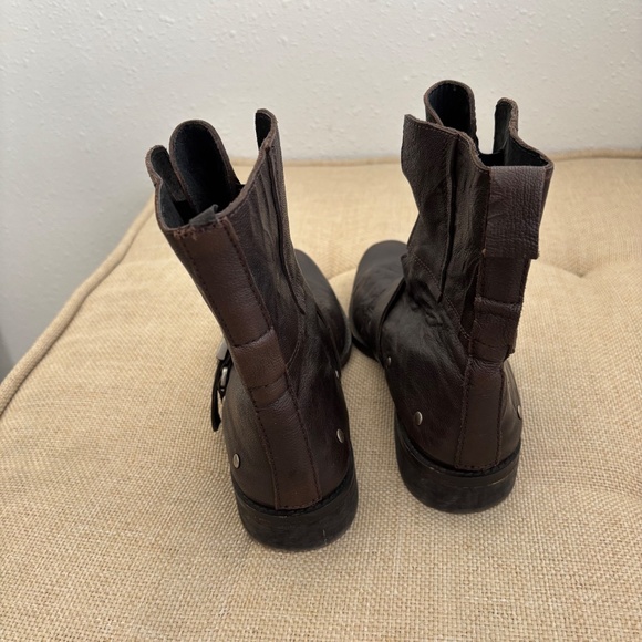 FREE PEOPLE OUTSIDER MOTO BOOT in Brown (Missing top buckles) - Picture 4 of 14